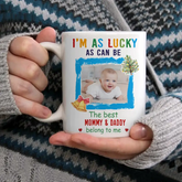 Tasse photo personnalisée pour premier Noël de bébé